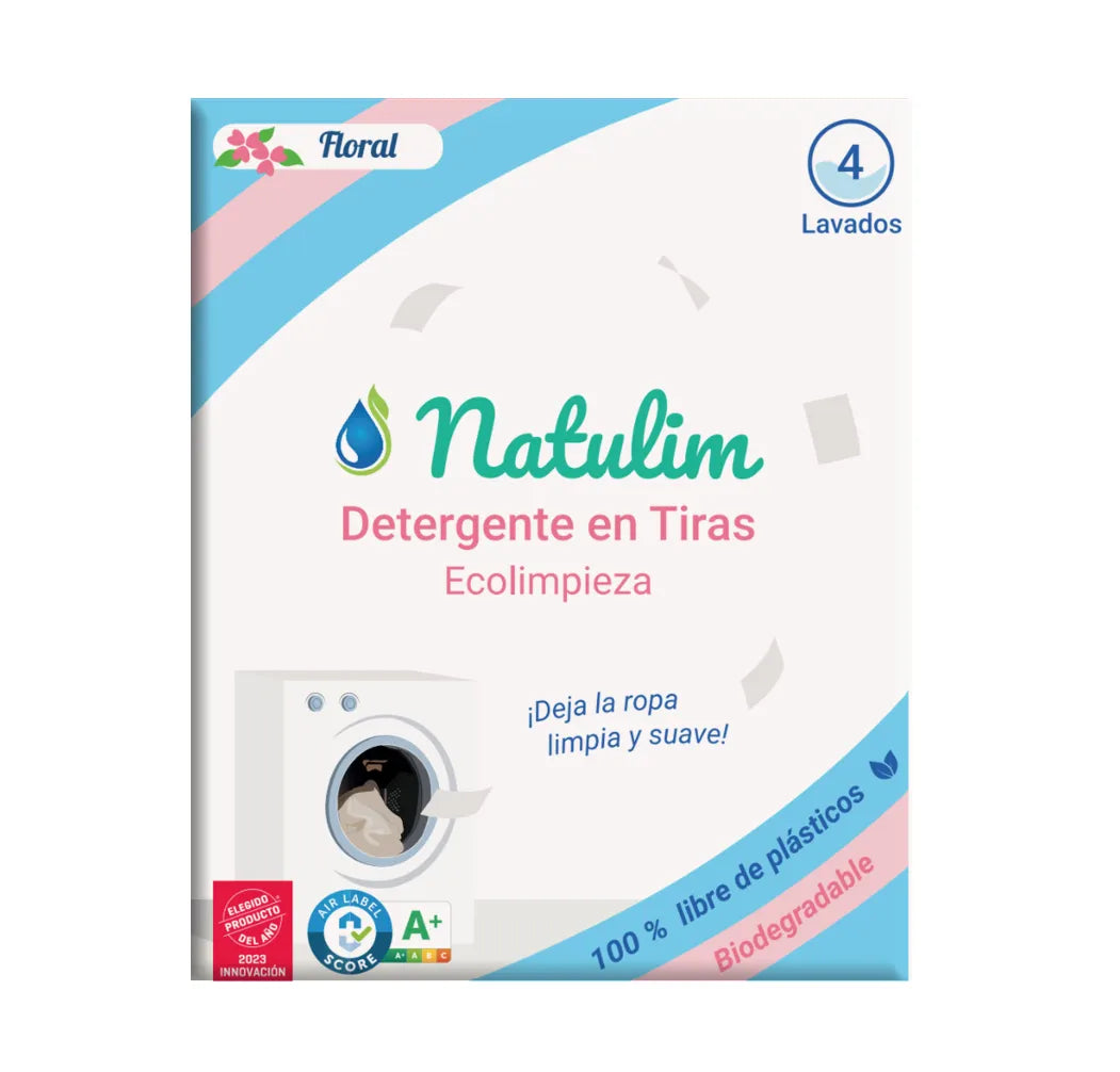 Muestra de 4 tiras de detergente Natulim